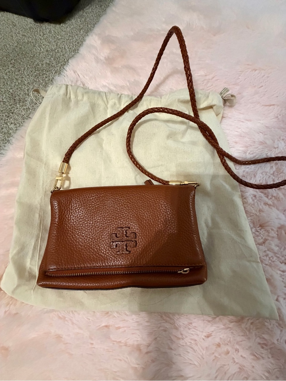 ⭐️Tory Burch Brown Leather Crossbody Bag
